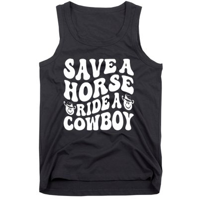 Save A Horse Ride A Cowboy Oversized Western Tank Top