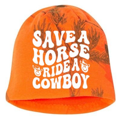 Save A Horse Ride A Cowboy Oversized Western Kati - Camo Knit Beanie