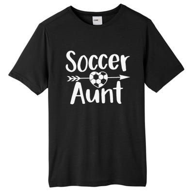 Soccer Aunt Heart Sport Lover Auntie MotherS Day Tall Fusion ChromaSoft Performance T-Shirt