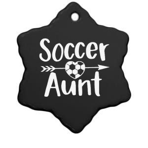 Soccer Aunt Heart Sport Lover Auntie MotherS Day Ceramic Star Ornament