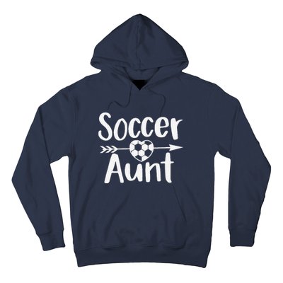 Soccer Aunt Heart Sport Lover Auntie MotherS Day Hoodie