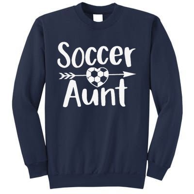 Soccer Aunt Heart Sport Lover Auntie MotherS Day Sweatshirt