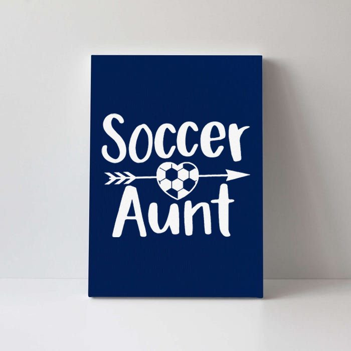 Soccer Aunt Heart Sport Lover Auntie MotherS Day Canvas