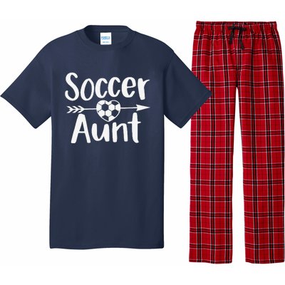 Soccer Aunt Heart Sport Lover Auntie MotherS Day Pajama Set