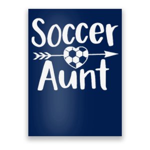 Soccer Aunt Heart Sport Lover Auntie MotherS Day Poster