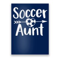 Soccer Aunt Heart Sport Lover Auntie MotherS Day Poster