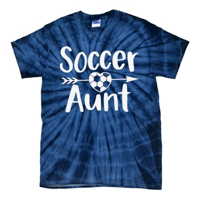 Soccer Aunt Heart Sport Lover Auntie MotherS Day Tie-Dye T-Shirt