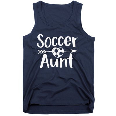 Soccer Aunt Heart Sport Lover Auntie MotherS Day Tank Top