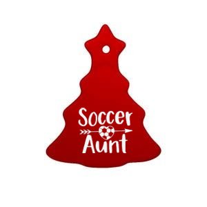 Soccer Aunt Heart Sport Lover Auntie MotherS Day Ceramic Tree Ornament