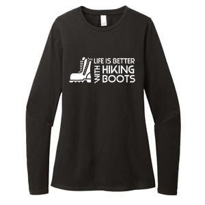 Sayings About Hiking Boots Hiking Lover Womens CVC Long Sleeve Shirt