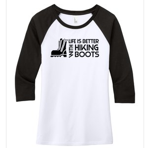 Sayings About Hiking Boots Hiking Lover Women's Tri-Blend 3/4-Sleeve Raglan Shirt