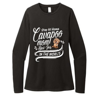 Stay At Home Cavapoo Mom Best Job In The World Funny Gift Womens CVC Long Sleeve Shirt