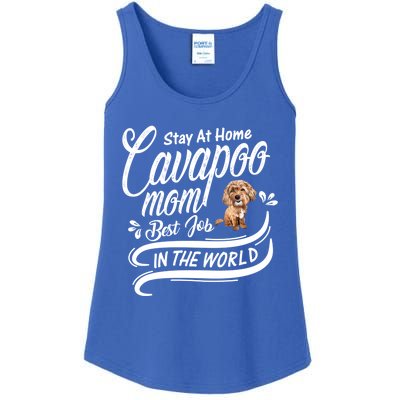 Stay At Home Cavapoo Mom Best Job In The World Funny Gift Ladies Essential Tank