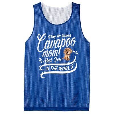 Stay At Home Cavapoo Mom Best Job In The World Funny Gift Mesh Reversible Basketball Jersey Tank