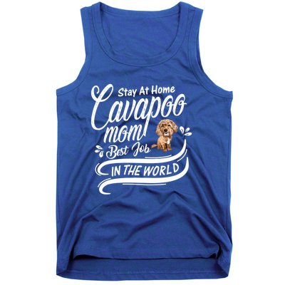 Stay At Home Cavapoo Mom Best Job In The World Funny Gift Tank Top