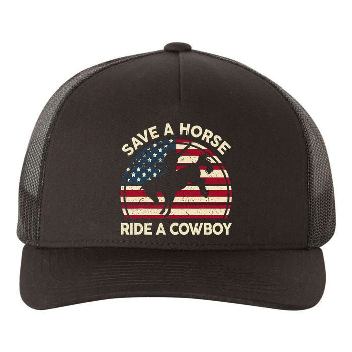 Save A Horse Ride Cowboy Funny Western Rodeo Yupoong Adult 5-Panel Trucker Hat