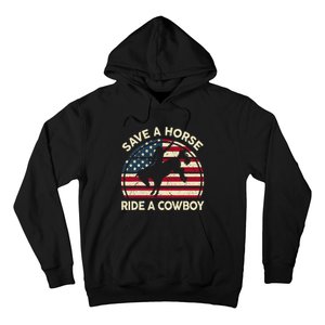 Save A Horse Ride Cowboy Funny Western Rodeo Hoodie