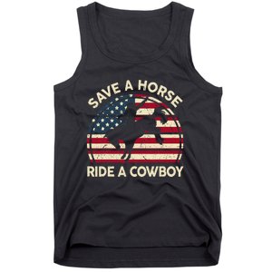 Save A Horse Ride Cowboy Funny Western Rodeo Tank Top