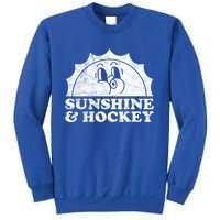 Sunshine And Hockey Retro Vintage Ice Hockey Gift Sweatshirt