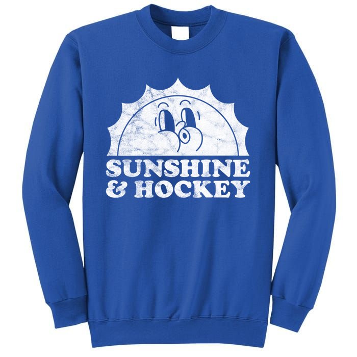 Sunshine And Hockey Retro Vintage Ice Hockey Gift Sweatshirt