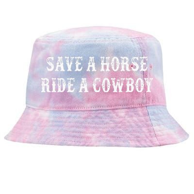 Save A Horse Ride A Cowboy Vintage Style Tie-Dyed Bucket Hat