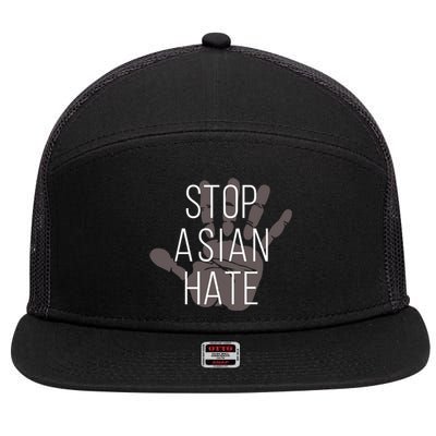 Stop Asian Hate Civil Rights Activist Equality Anti Racism Gift 7 Panel Mesh Trucker Snapback Hat