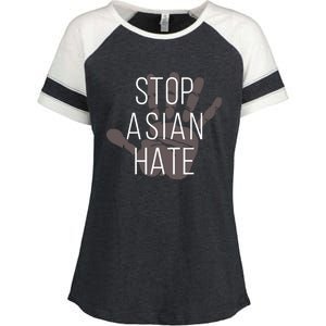 Stop Asian Hate Civil Rights Activist Equality Anti Racism Gift Enza Ladies Jersey Colorblock Tee