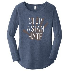 Stop Asian Hate Civil Rights Activist Equality Anti Racism Gift Women's Perfect Tri Tunic Long Sleeve Shirt