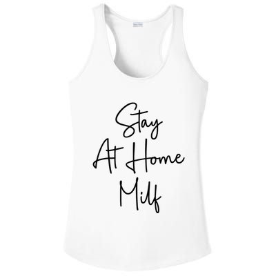 Stay At Home Milf Funny Sarcastic Jokes Mothers Ladies PosiCharge Competitor Racerback Tank