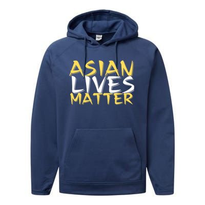 Stop Aapi Hate Asian Lives Matter Stop Asian Hate Gift Performance Fleece Hoodie