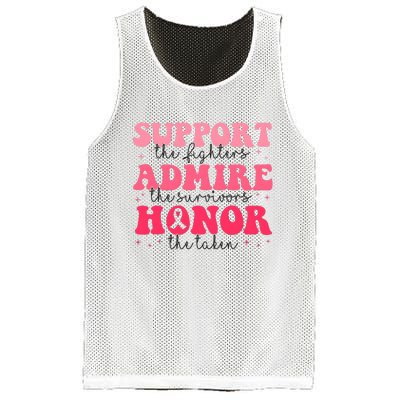 Support Admire Honor Breast Cancer Awareness Pink Ribbon Mesh Reversible Basketball Jersey Tank