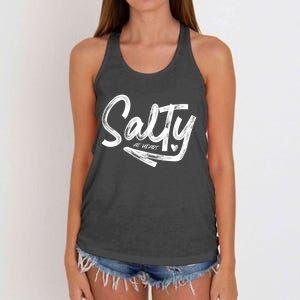 Salty At Heart Ocean Child Soul Wave Sea Love Home Fun Women's Knotted Racerback Tank