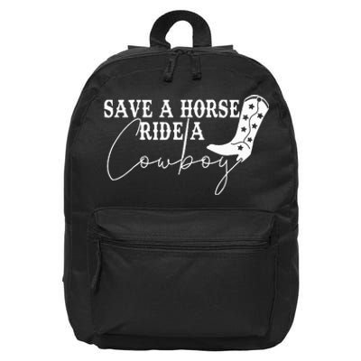 Save A Horse Ride A Cowboy Bachelorette Party Bridal 16 in Basic Backpack