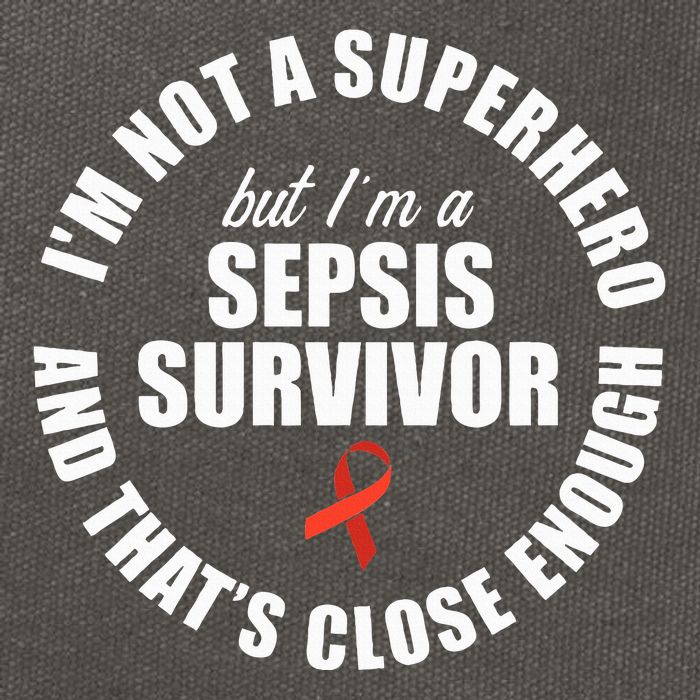 Sepsis Awareness Hero Warrior Survivor Support Cotton Canvas Backpack