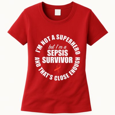 Sepsis Awareness Hero Warrior Survivor Support Womens T-Shirt
