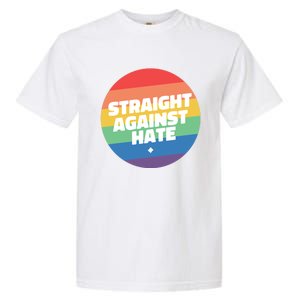 Straight Against Hate Cute Lgbtq Gift Garment-Dyed Heavyweight T-Shirt