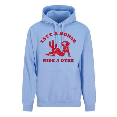 Save A Horse Ride A Dyke Vintage Cowgirl Howdy Lesbians Unisex Surf Hoodie