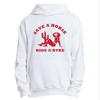 Save A Horse Ride A Dyke Vintage Cowgirl Howdy Lesbians Urban Pullover Hoodie