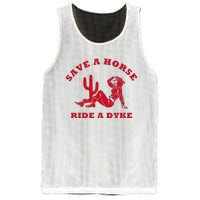 Save A Horse Ride A Dyke Vintage Cowgirl Howdy Lesbians Mesh Reversible Basketball Jersey Tank