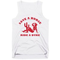 Save A Horse Ride A Dyke Vintage Cowgirl Howdy Lesbians Tank Top