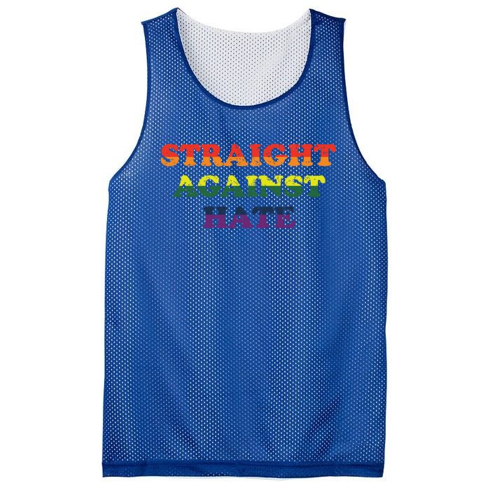 Straight Against Hate Lgbtq Equality Gay Rights Gift Mesh Reversible Basketball Jersey Tank