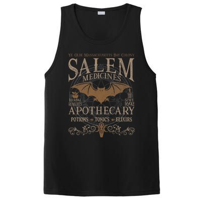 Salem Apothecary Herbalist Witch Wiccan Beige Bat PosiCharge Competitor Tank