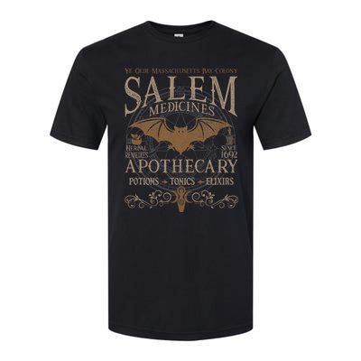 Salem Apothecary Herbalist Witch Wiccan Beige Bat Softstyle CVC T-Shirt