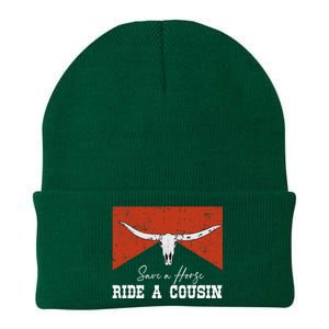 Save A Horse Ride A Cousin Bull Western Knit Cap Winter Beanie