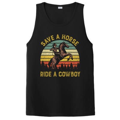 Save A Horse Ride A Cow Western Rodeo Country Lover Gift PosiCharge Competitor Tank