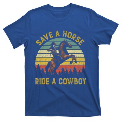 Save A Horse Ride A Cow Western Rodeo Country Lover Gift T-Shirt