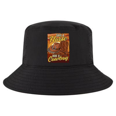 Save A Horse Ride A Cow Funny Saying Cow Horse Lover Funny Gift Cool Comfort Performance Bucket Hat