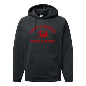 Save A Horse Ride A Dyke Funny Quotes Performance Fleece Hoodie