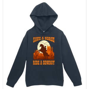 Save A Horse Ride Cow Horse Riding Roping Design Gift Urban Pullover Hoodie