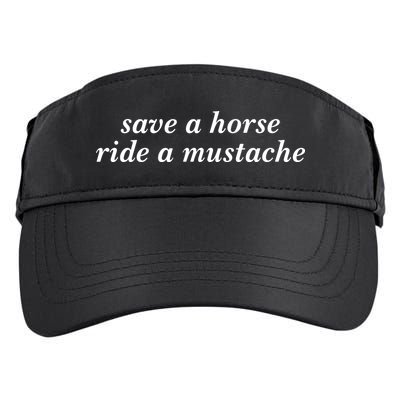 Save A Horse Ride A Mustache Adult Drive Performance Visor